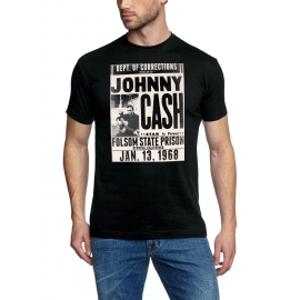 Johnny Cash Department of corrections Folsom State Prison 1969 ORIGINAL Schwarz Grössen S M L XL