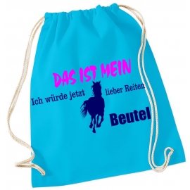 Das ist mein ich würde jetzt lieber Reiten Beutel ! Turnbeutel Schwarz