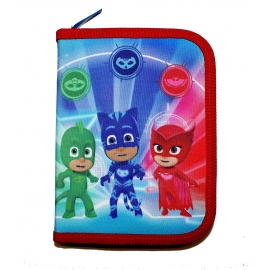 Einschulungsset PJMASK Federtasche + T-Shirt zur Einschung Kindergarten Das Wars Gr. 92 - 140cm