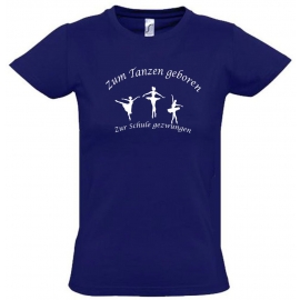 Zum Tanzen geboren - Zur Schule gezwungen ! Hoodie Sweatshirt mit Kapuze Gr. 116 128 140 152 164 Ballet Jazzdance