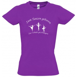 Zum Tanzen geboren - Zur Schule gezwungen ! Hoodie Sweatshirt mit Kapuze Gr. 116 128 140 152 164 Ballet Jazzdance