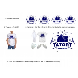 TATORTREINIGER Neu  Kostüm 1 - 4 Teile  Gr.S M L XL XXL 3XL 4XL 5XL