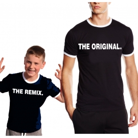 THE ORIGINAL + THE REMIX Bundle T-Shirt Set Vater und Sohn / Tochter Gr.S M L XL XXL + 128 140 152 164cm