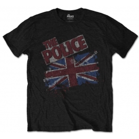 THE POLICE vintage UNION JACK British Flag Original schwarz Grössen S M L XL 2XL