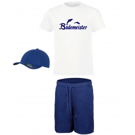 BADEMEISTER Kostüm T-Shirt + Badehose + Kopfbedeckung 1 bis 3 Teile Gr.S M L XL XXL 3XL 4XL 5XL