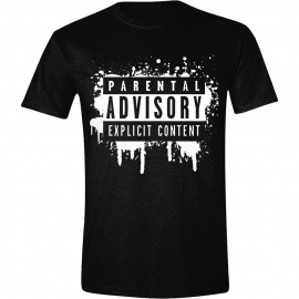 PARENTAL ADVISORY EXPLICIT CONTENT original Spaypaint Herren T-Shirt  Schwarz S M L XL 2XL