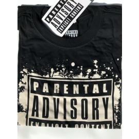 PARENTAL ADVISORY EXPLICIT CONTENT original Spaypaint Herren T-Shirt  Schwarz S M L XL 2XL