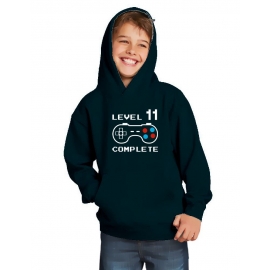 LEVEL 11 complete T-Shirt oder Hoodie Sweatshirt für Kinder 11 Jahre Geburtstag Geschenk Gamer Konsole Gr. 152 164 cm oder Herren XS S M