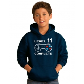 LEVEL 11 complete T-Shirt oder Hoodie Sweatshirt für Kinder 11 Jahre Geburtstag Geschenk Gamer Konsole Gr. 152 164 cm oder Herren XS S M