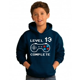 Level 13 complete T-Shirt oder Hoodie Sweatshirt für Kinder 13 Jahre Geburtstag Geschenk Gamer Konsole Gr. 152 164 cm oder Herren XS S M