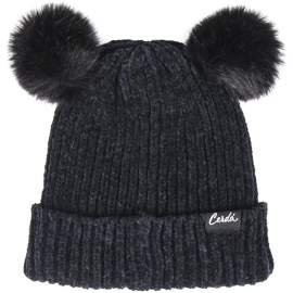 Minnie Maus Mütze Beanie schwarz Pom pom Ohren Minni Mouse 3D Effekt