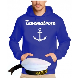 Matrosen  Kostüm 2 Teile Partymatrose Tanzmatrose Feiermatrose Saufmatrose vers. zur Auswahl Hoodie Sweatshirt mit Kapuze Gruppenkostüm Gr.S M L XL XXL 3XL 4XL 5XL