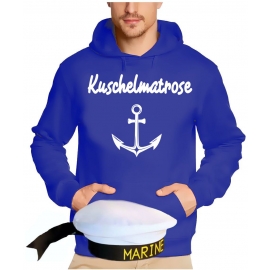 Matrosen  Kostüm 2 Teile Partymatrose Tanzmatrose Feiermatrose Saufmatrose vers. zur Auswahl Hoodie Sweatshirt mit Kapuze Gruppenkostüm Gr.S M L XL XXL 3XL 4XL 5XL