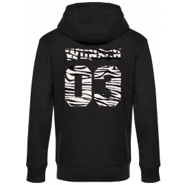 Partnerlook mit Wunschname & Wunschnummer Personalisierbar – Hoodie, Sweatshirt & Pullover für Pärchen, Familie & Freunde - Schwarz, Grau, Blau, Weiß, XS-5XL