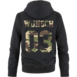 Partnerlook mit Wunschname & Wunschnummer Personalisierbar – Hoodie, Sweatshirt & Pullover für Pärchen, Familie & Freunde - Schwarz, Grau, Blau, Weiß, XS-5XL