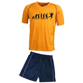 TRIKOTSET mit DEINEM NAMEN + NUMMER ! HANDBALL Evolution Kinderhandball Trikot + Hose  Kids 98-104, 110-116, 122-128, 134-140, 146-152, 158-164 cm schwarz, rot, blau. Grün, orange, weiß, gelb