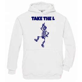 TAKE THE L DABBING Skelett Hoodie Sweatshirt mit Kapuze Gr. 116 128 140 152 164 cm Halloween