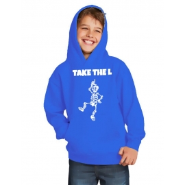 TAKE THE L DABBING Skelett Hoodie Sweatshirt mit Kapuze Gr. 116 128 140 152 164 cm Halloween