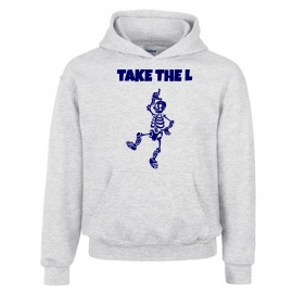 TAKE THE L DABBING Skelett Hoodie Sweatshirt mit Kapuze Gr. 116 128 140 152 164 cm Halloween