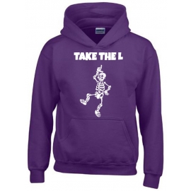 TAKE THE L DABBING Skelett Hoodie Sweatshirt mit Kapuze Gr. 116 128 140 152 164 cm Halloween