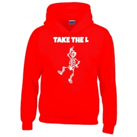 TAKE THE L DABBING Skelett Hoodie Sweatshirt mit Kapuze Gr. 116 128 140 152 164 cm Halloween