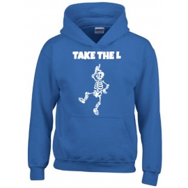 TAKE THE L DABBING Skelett Hoodie Sweatshirt mit Kapuze Gr. 116 128 140 152 164 cm Halloween