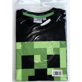 MINECRAFT KINDER T-Shirt Schwarz Logo Gr. 6 7 8 9 10 11 12 13 14 15 Jahre 116 128 140 152