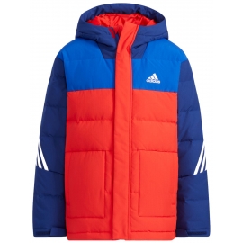 Adidas Kinderjacke Rot-Blau Gr. 128 134 140 152 164 176 Winterjacke mit Daunen Jungen + Mädchen