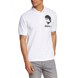 Bäm in your Face POLOSHIRT weiss BRUCE LEE