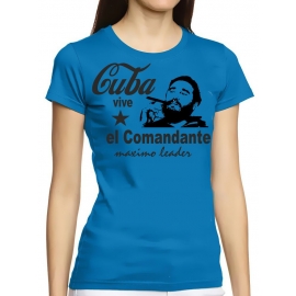 FIDEL CASTRO VIVE CUBA GIRLY T-SHIRT